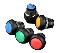12mm Momentary/Latching Push Button Switch 1/2" Mounting IP65(Green,Momentary)
