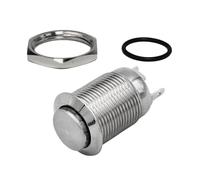 12mm Momentary Push Button Switch High Round Self Reset Electrical Push Button 2pin 1NO 3A/250V Without Fixation 6Pcs