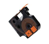 12mm Multi Color Label Tape Compatible with 18432 18444 18435 18438 18441 1805243 1805435 for Use with 4200 5200 Label Makers(Black on Orange)
