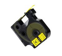 12mm Multi Color Label Tape Compatible with 18432 18444 18435 18438 18441 1805243 1805435 for Use with 4200 5200 Label Makers(Black on Yellow)