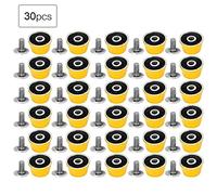12mm Oval Head Rivets DIY Craft Hardware, Metal Buckles Stud Button Nail Rivet, 30pcs Multicolor - Durable Alloy Material, Smooth Plated Surface, Ideal for Clothing and Bags (Yellow)