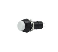 12mm Plastic Push Button Switch Self-locking/Momentary Switchs 3A 150V PBS-11A PBS-11B 2PIN 6Pcs(6 white,Momentary)