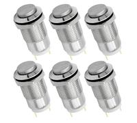 12mm Push Button Switch Latching Momentary Self Reset Power Button Switch 2pin 1NO 3A/250V 6Pcs(High Round-Latching)