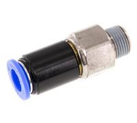 12mm & R3/8'' Swivel Joint Push-In-Male Threads Nickel-Plated Brass/PBT NBR Rotatable