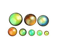 12mm Round cabochon Beads, Changing Color by Temperature Mood Charm Loose Beads Temperature Sensing Color Changing cabochon for Jewelry Making Ornaments(10 Pcs)