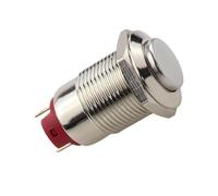 12mm Round Metal Push Button Switch with Self Locking and Momentary Options, Waterproof Construction, Suitable for Power Reset Systems (self-locking-high head)