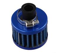 12mm Round Mushroom Head Crankcase Engine Breather Air Filter for Cars, Motorcycles & ATVs - High-Flow Low-Resistance Metal Air Cleaner with 5(BLUE)