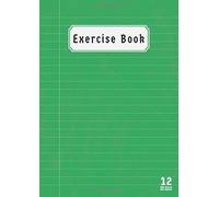 12mm Ruled Exercise Book and Margin: 12mm Lined Exercise Book A4 for Children | Back to School Notebooks A4 with Wide Lines for KS1 Class Records & Lesson | Green Cover