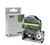 12mm Satin Ribbon Compatible with SFR12SK SFR12PK SFR12RZ SFR12ZK SFR12GZ SFR12KZ Works with LW-300 LW-400 700(Gold on Green)