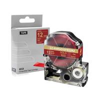 12mm Satin Ribbon Compatible with SFR12SK SFR12PK SFR12RZ SFR12ZK SFR12GZ SFR12KZ Works with LW-300 LW-400 700(Gold on Red)