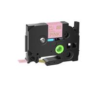 12mm Satin Ribbon Non-Laminated Tapes Compatible with TZ TZe-R234 RW34 RE34 Ribbons Compatible with PT-H100L GL-H100 Label Printers Universal Fit Third Party Replacement(Gold on Pink)