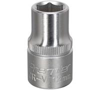 12mm Steel Drive Socket - 1/2" Square Drive - Chrome Vanadium Wrench Socket
