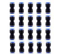 12mm Straight Pneumatic Fittings, 20 Pcs Air Line Fittings Connector, Plastic Push Quick Connect Couplings, Air Tool Accessories for Pipe Tube