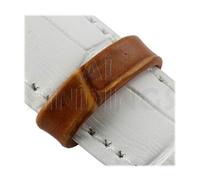12mm TAN Croc Loop (1) Retaining Ring Loops Hoop Genuine Leather Mock Watch Strap Ladies Gent Number of Loops 1