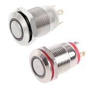 12mm Waterproof Metal Push Button Switch LED Light Momentary Latching Car Engine Power Switch 12V 24V 220V Red Blue