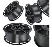 12mm Wide 1000 Metres Per Coil 310kg Brake Strength Polypropylene Black Plastic Hand Pallet Strapping Coil (1 Coil)
