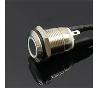 12MM With LED Metal Button Switch Momentary Push Button Auto Reset Illuminated 1Pcs(WHITE,220V)
