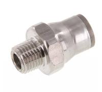 12mm x 1/4'' NPT Push-in Fitting with Male Threads Stainless Steel FKM