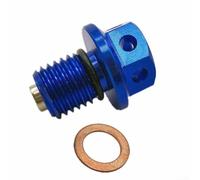 12mm x 1.5 Thread Oil Drain Bolt Magnetic for capture 12mm x(Blue) | Precise 12mm x 1.5 thread, CNC machined accuracy, ensures tight seal, stops oil leaks, fits models