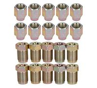 12mm x 1mm Male and Female Steel Brake Pipe Fittings for 3/16” Pipe 20 Pack