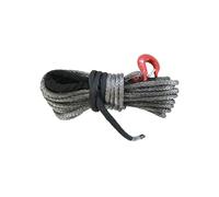 12mm X 30m Car Synthetic Winch Rope With Hook Heavy Duty Vehicle Winch Cable For Off Road ATV UTV With High Visibility(Grey)