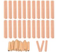 12mm x 60mm Wooden Dowel Pins Grooved Dowels Plugs Chamfered Fluted Pin Wood,Assorted Dowel for Craft Project, Furniture, Professional Carpenter,Each Size 20 Pcs Dowel Pins