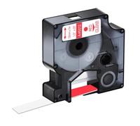 12mm X 7m 0. 47" Label Tape Black On White Compatible With 1/2" Label Printers Like 45013 45010 45015 45016 Models Works With LabelManager LabelPoint Devices(Red on Clear)