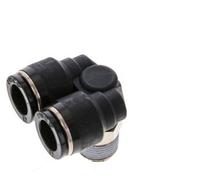12mm x R3/8'' Y Push-in Fitting with Male Threads Brass/PBT NBR Rotatable