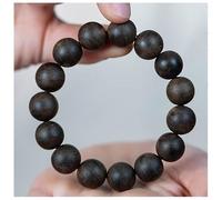12mm17beads,Lllunimon Natural Darakan Agarwood Mala Bracelet Indonesia Old Material Wooden Beads Bracelet Yoga Meditation Buddha Prayer Bracelets