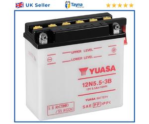 12N5.5-3B Yuasa Motorcycle Battery 12V 5.5Ah 55A