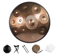 12Notes Steel Tongue Drum, 22in Percussion Instrument Hand Pan Drums, for Sound Healing Instruments, Generates Meditation Soundsstreet performances, festival celebrations-Gold