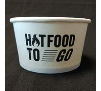 12oz & 16oz Disposable Food Soup Container "Hot Food To Go" Paper Cup For Takeaway Food Delivery (200, 12oz)