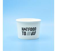12oz & 16oz Disposable Food Soup Container "Hot Food To Go" Paper Cup For Takeaway Food Delivery (200, 16oz)