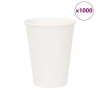 (12oz/300ml) vidaXL Paper Coffee Cups Disposable Cup Coffee Hot Beverage Cup 1000 pcs White