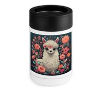 12oz Can Cooler,Cute Llama Floral Printed Insulated Stainless Steel Portable Beer Can Cooler for Soda Coke Juice Etc