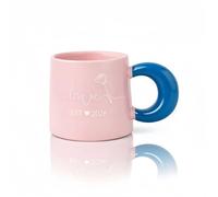 12oz Engraved Coffee Mug, Love & Valentine Gift, EST 2026 Rose Art Ceramic Mug, Personalized Engagement Wedding Mug for Newlyweds, My Favorite Person, I Love You (Pink-1PC)