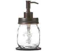 12oz Mason Jar Oil Rubbed Bronze Soap and/or Lotion Dispenser for Hand Sanitizer; Petite, Cute and Compact Liquid Soap or Hand/Body Lotion Refillable Dispenser (Oil Rubbed Bronze, Single 12oz)