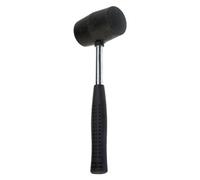 VFM e-Store - 12Oz Rubber Mallet Steel Shaft High Quality DIY Camping - Travel Holiday Accessories for Summer - 27cm X 8. 5cm Black X 1