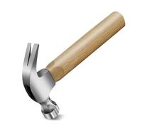 12oz Stubby Claw Hammer 350g, V-Shaped Claw Small Hammer with Wood Handle and Steel Head for Removing Nails and Staples