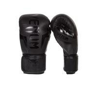 (12oz ) VENUM ELITE BOXING GLOVES - BLACK/BLACK