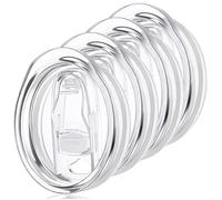 12oz Wine Tumbler Lids, 4 Pack Tumbler Replacement Lids, Inner Diameter 2.9 Inch, Spill Proof Tumbler Covers for 12oz Stainless Steel Travel Coffee Mug and Cup Accessories, White