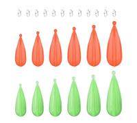 12P Cspractice Casting Plug, Soft PVC Bait Casting Plug Fishing Practice Pin Mixed Sizes Weight Fishing Lures for Improving Casting Skills
