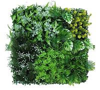 12Pack 20" Faux Grass Wall Panels Artificial Hedge Privacy Screen Square Boxwood Greenery for Garden Fencing Indoor/Outdoor Décor