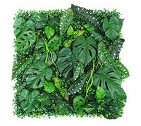 12Pack 20" Square Artificial Hedge Panels Green Grass Wall Backdrop Faux Boxwood Privacy Screen for Garden Fencing Indoor/Outdoor Decor