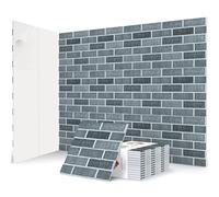 12Pack Acoustic Panels, Self-Adhesive 3D Brick Pattern Sound Proof Panels for Walls, Decorative Sound Dampening Wall Panels for Recording Studios, Offices, Home, 12"×12"×0.4", Lime Black