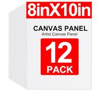 12Pack Canvas for Painting, 20 x 25 cm(8" x 10"), Blank Canvas Panels Board