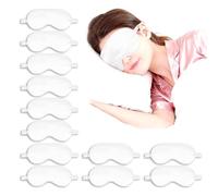 12PACK Silky Sleep Masks Satin Eye Mask Silk Eyes Cover for Sleeping Blackout Eyeshades Soft Blindfold Travel Nap Gifts