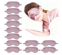 12PACK Silky Sleep Masks Satin Eye Mask Silk Eyes Cover for Sleeping Blackout Eyeshades Soft Blindfold Travel Nap Gifts