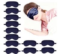 12PACK Silky Sleep Masks Satin Eye Mask Silk Eyes Cover for Sleeping Blackout Eyeshades Soft Blindfold Travel Nap Gifts