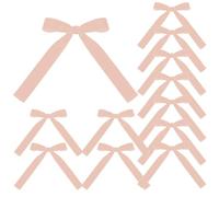 12pack Velvets Bows for Christmas Tree, Christmas Velvet Bows, Vintage Ribbon Velvet Christmas Bows Christmas Decorations, Velvet Ribbon Bows Ornaments for Christmas Tree and Garland Decorations(Pink)